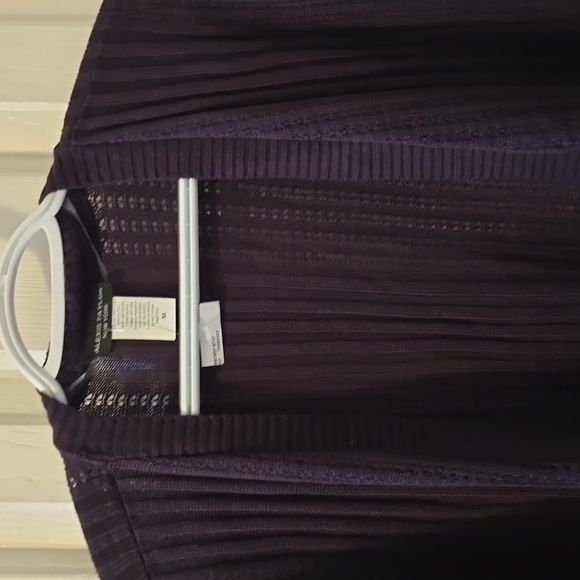 ALEXIS TAYLOR BRAND WOMEN'S BLACK OPEN CARDIGAN SHRUG SWEATER SIZE MEDIUM - Picture 3 of 15